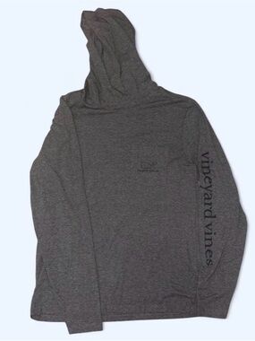 Vineyard Vines Men's Hooded Long Sleeve Top - Charcoal